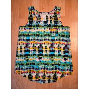 Love Notes tie dye print top